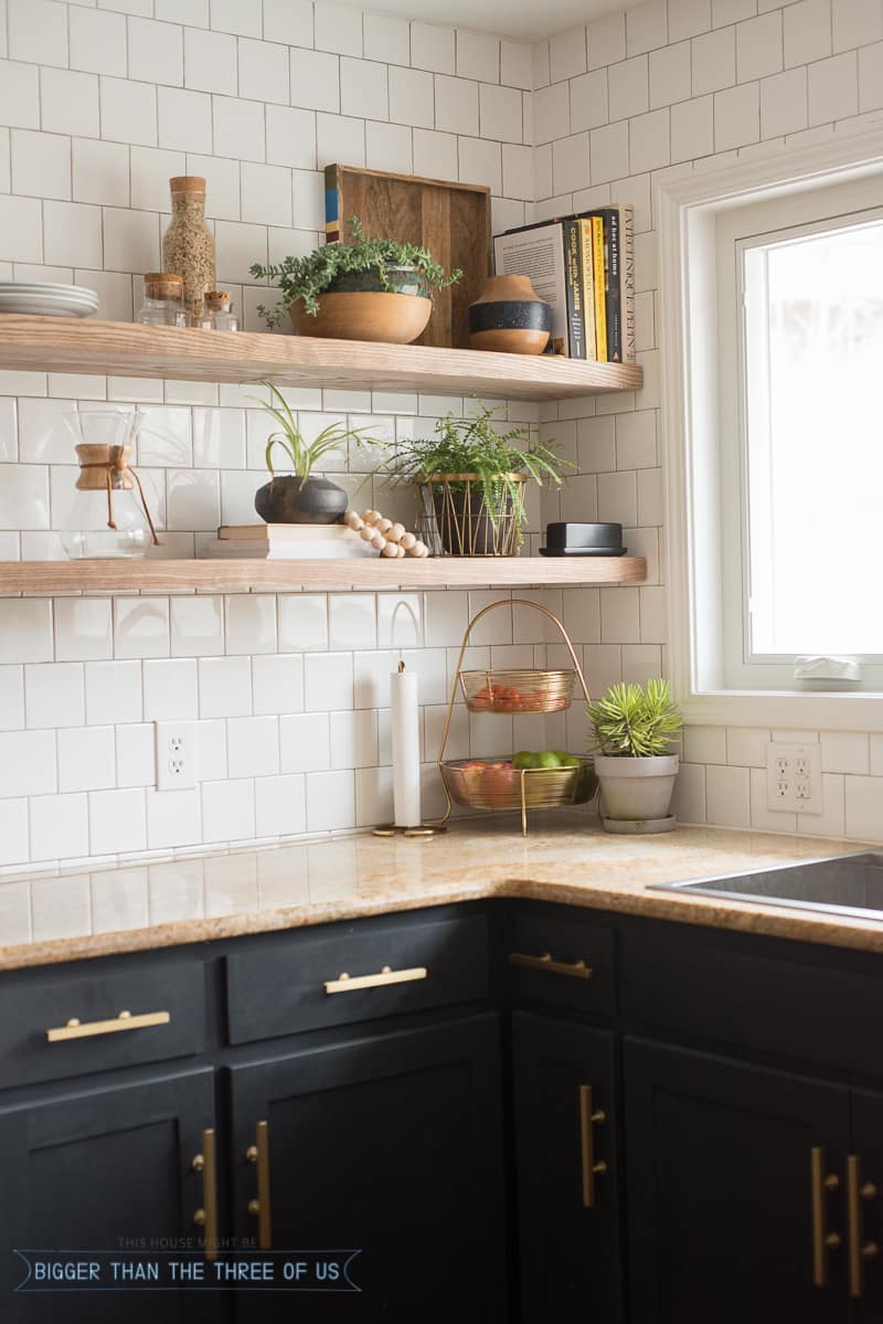 DIY Open Shelving Kitchen Guide - Bigger Than the Three of Us