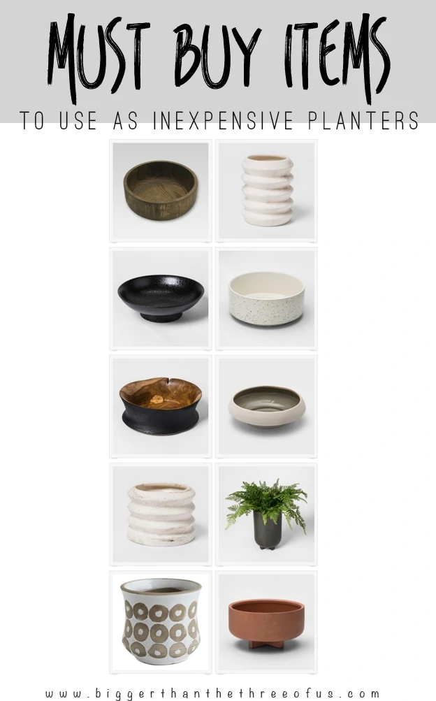 10 Must Buy Target Items to use as Inexpensive Planters