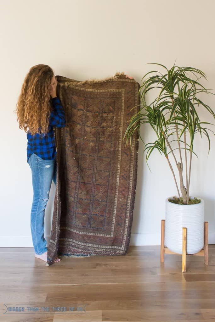 Use this SIMPLE tutorial to clean your Vintage Rug! Click to see.