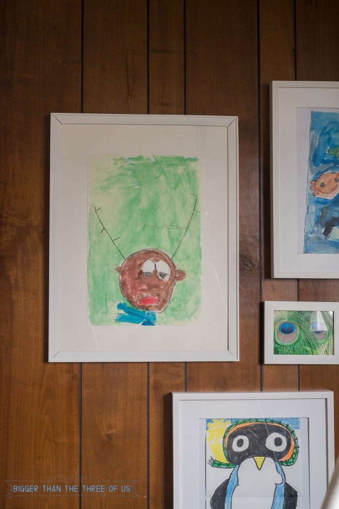 How to Create A Gallery Wall of Your Children's Artwork 