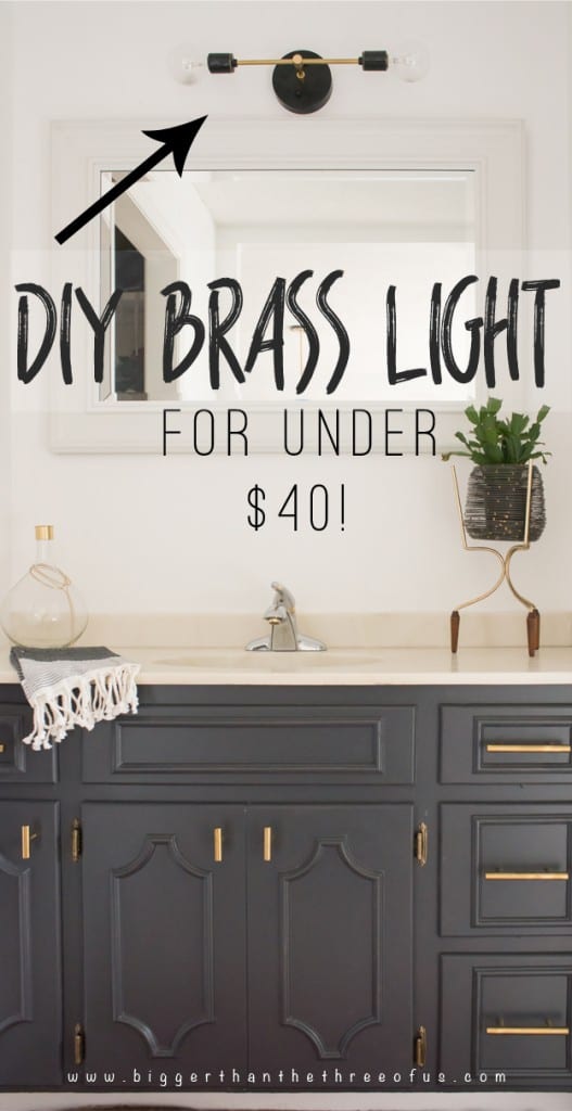 Modern brass light fixtures DIY Project