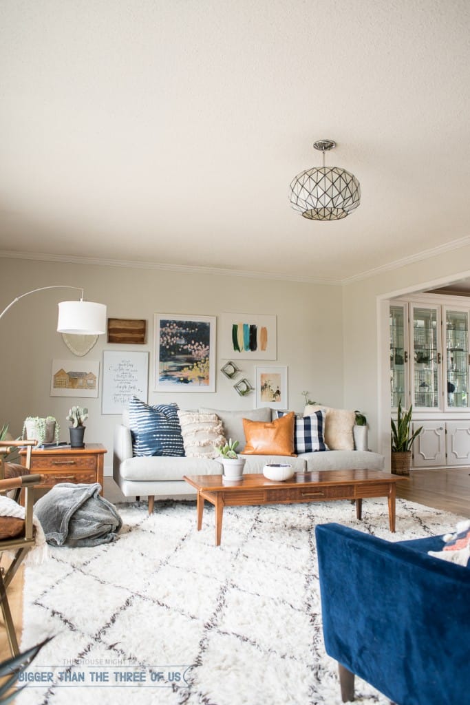 Mid-Century Eclectic Modern and Bright Living Room