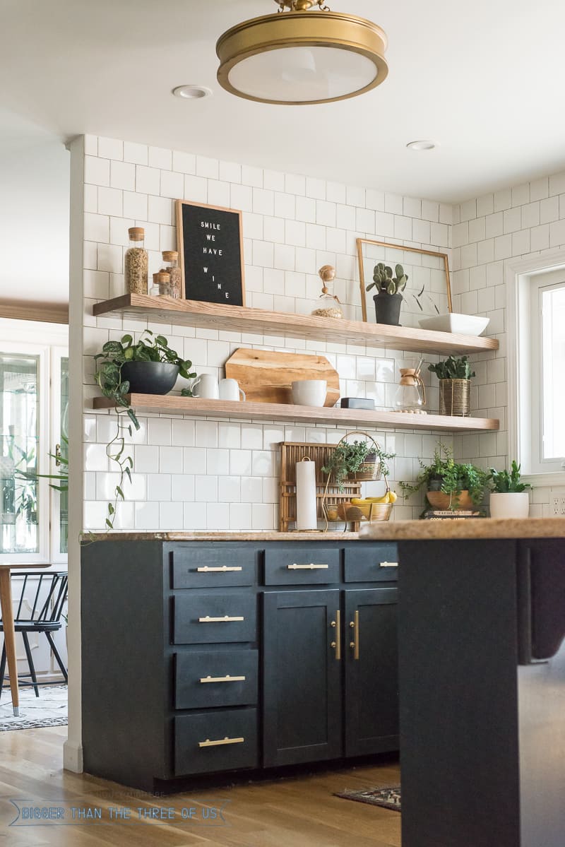 How I Cut Corners with the Kitchen Shelving - Bigger Than ...