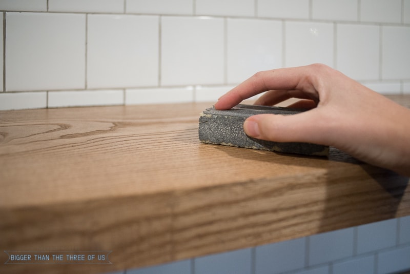 DIY Floating Wood Shelves in The Kitchen 