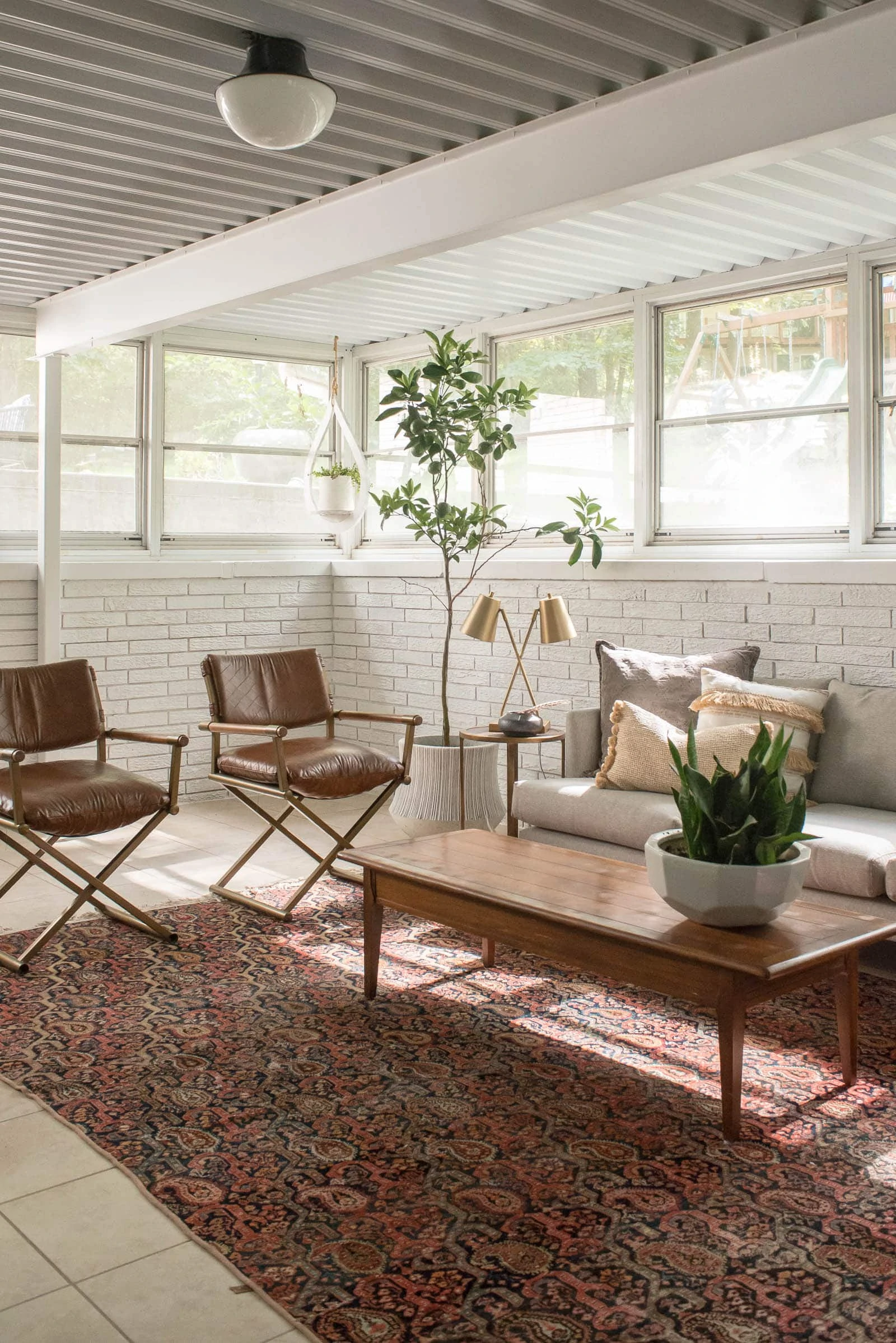 Plants in a sunroom 