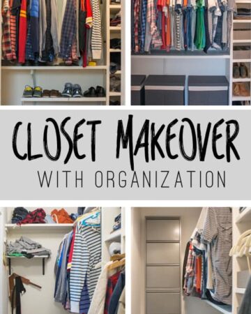 Must Pin! Check out this Before and After Closet Makeover with tons of organization!