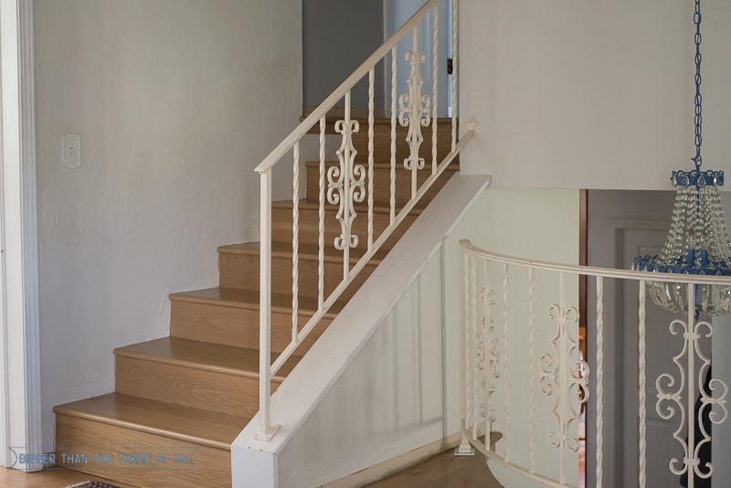 Stair Railing Idea Update Wrought Iron Handrails Bigger Than The Three Of Us