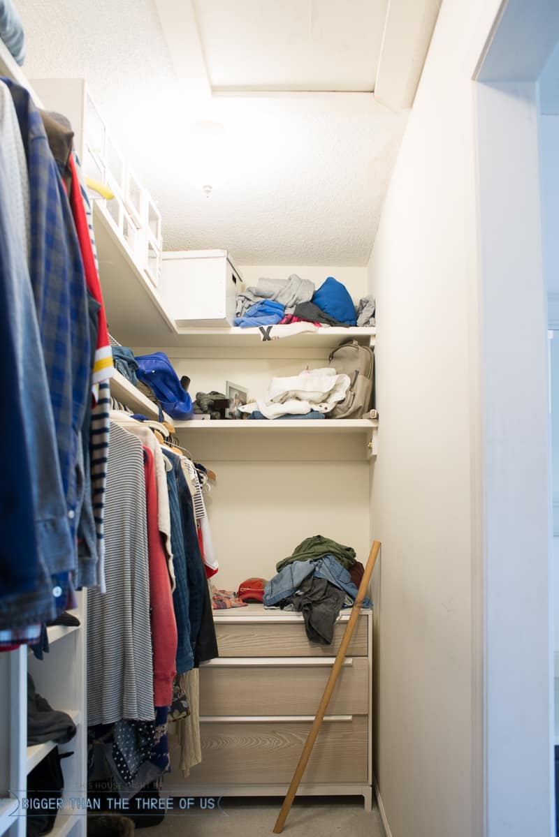 DIY Closet Makeover with loads of organization (BEFORE)