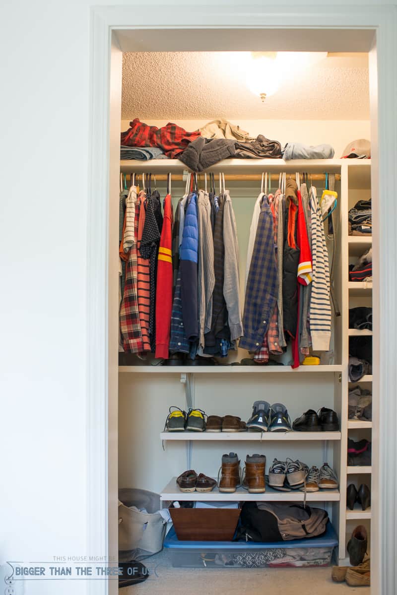 DIY Closet Makeover with loads of organization (BEFORE)