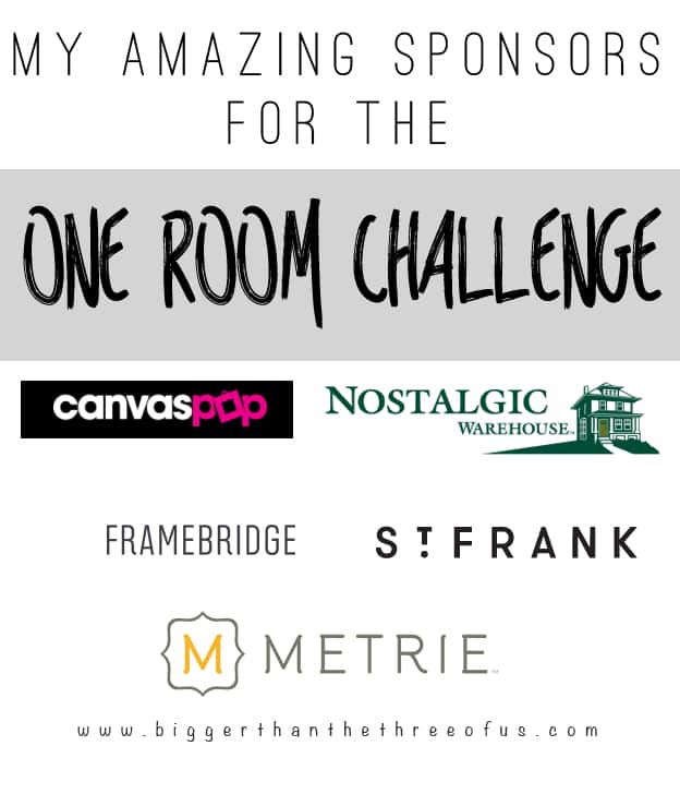 Amazing Sponsors for the One Room Challenge