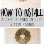How to install Accent Planks (Shiplap , modern accents, wall, treatment, etc!) in just a few hours!