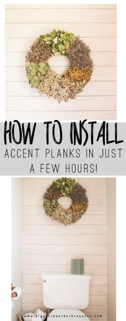 How to install Accent Planks (Shiplap , modern accents, wall, treatment, etc!) in just a few hours!