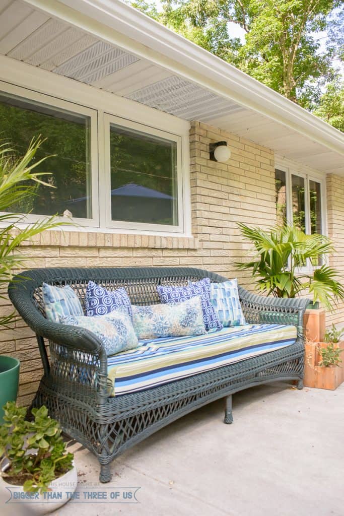 This budget friendly patio refresh includes lots of tips and projects for updating your space on the cheap!