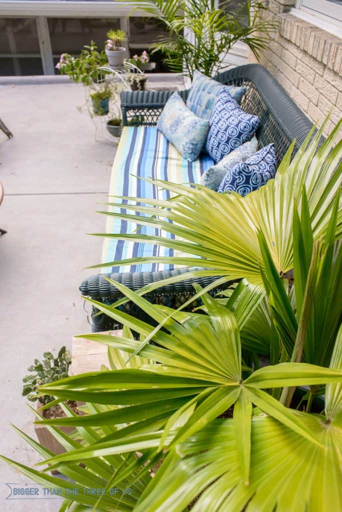 This budget friendly patio refresh includes lots of tips and projects for updating your space on the cheap! 