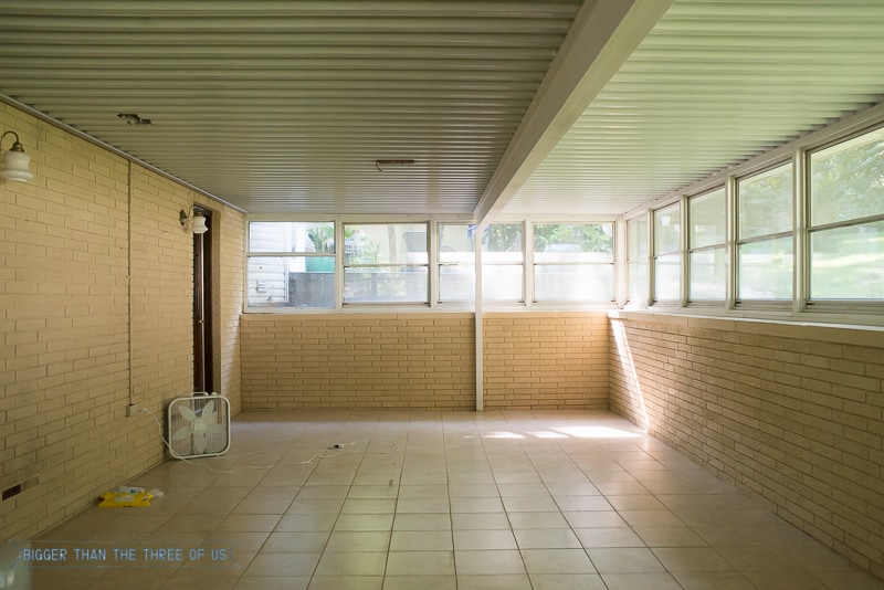 DIY Sunroom Makeover Progress