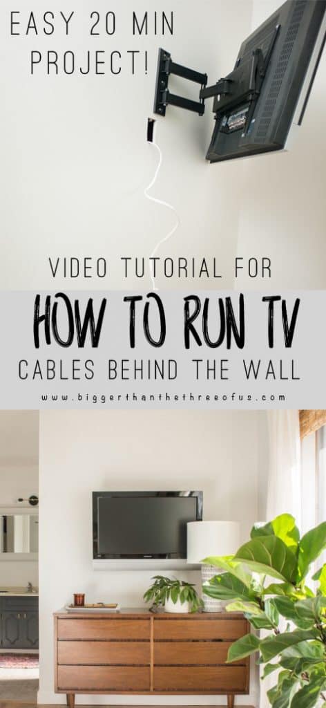 VIDEO TUTORIAL : Easy DIY :: How To Run TV Cables Through The Wall