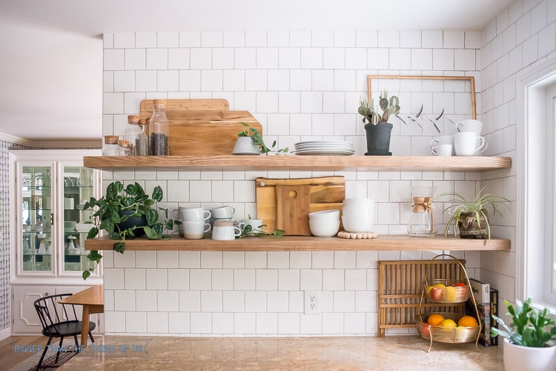 DIY Kitchen Renovation : Kitchen Updates-- Including How We Use (+Love) Open Shelving