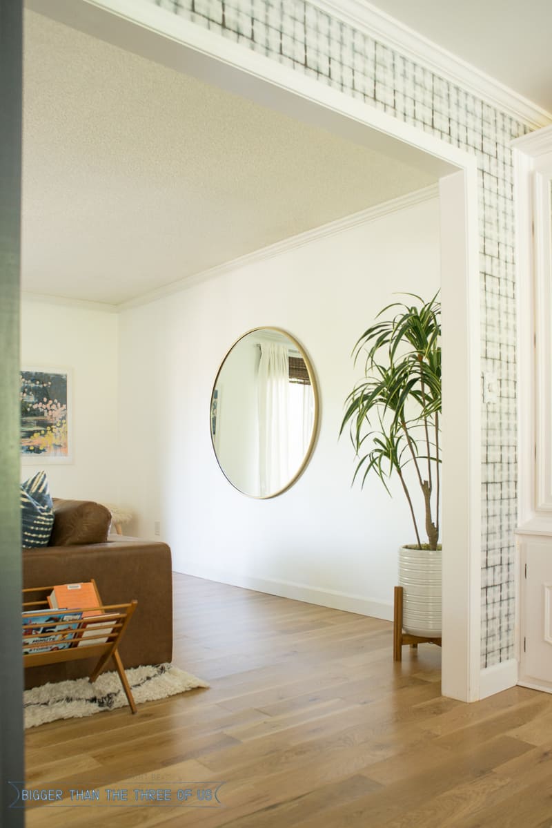 Modern Boho Living Room with Freshly Painted White Walls