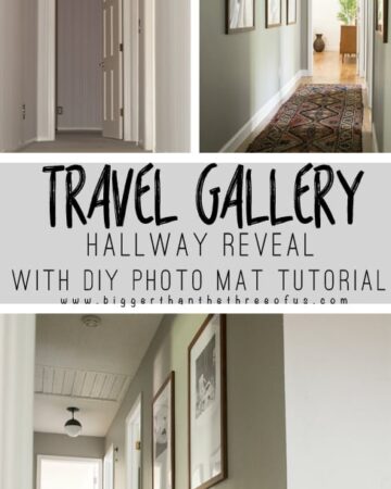 Modern Travel Gallery in Hallway with DIY Mat Board Cutting Tutorial
