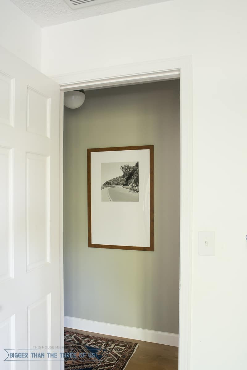 Modern Travel Gallery in Hallway with DIY Mat Board Cutting Tutorial 