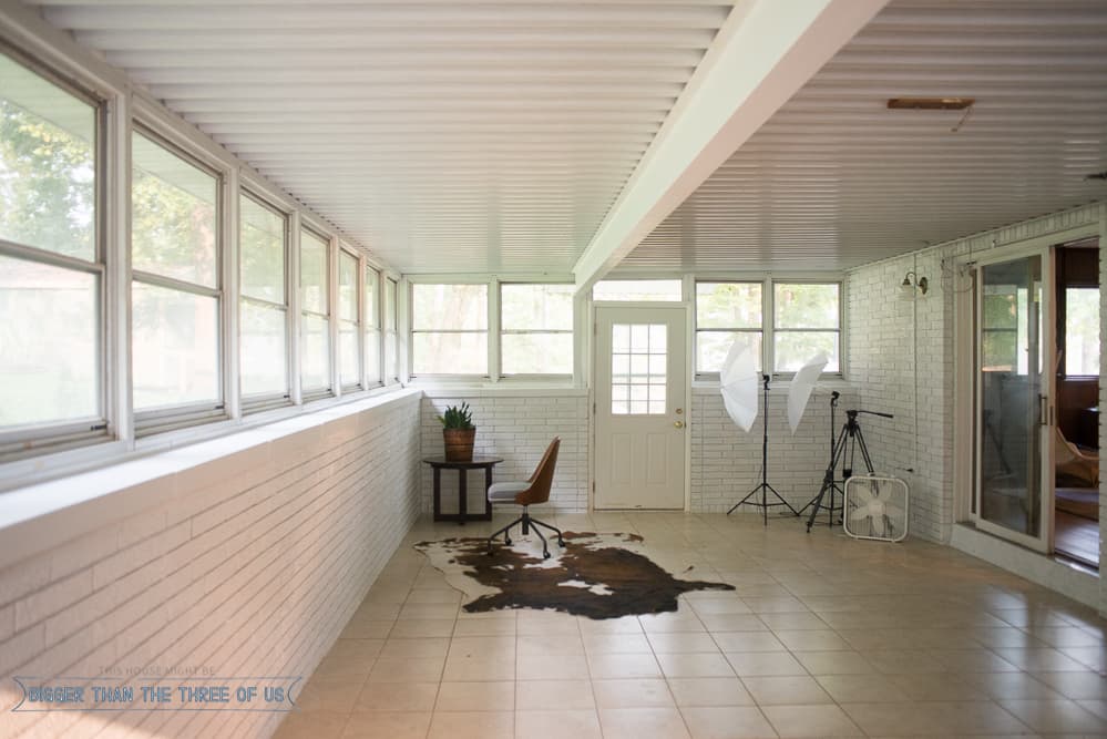 turning the Sunroom into an Office Studio