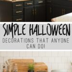 Simple Halloween Decorations That Anyone Can Do #halloween #decorating #shelfie #kitchenshelves