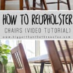 Video tutorial showing you how to recover your dining room chairs