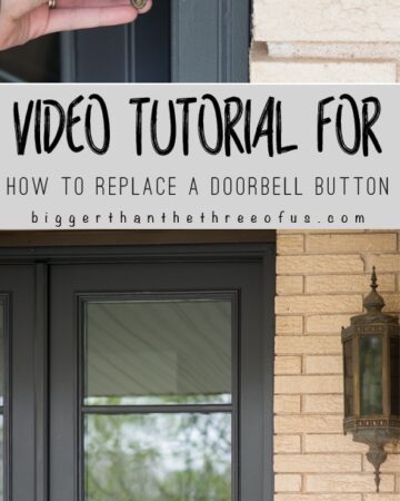 Update your front door space by replacing the doorbell button.