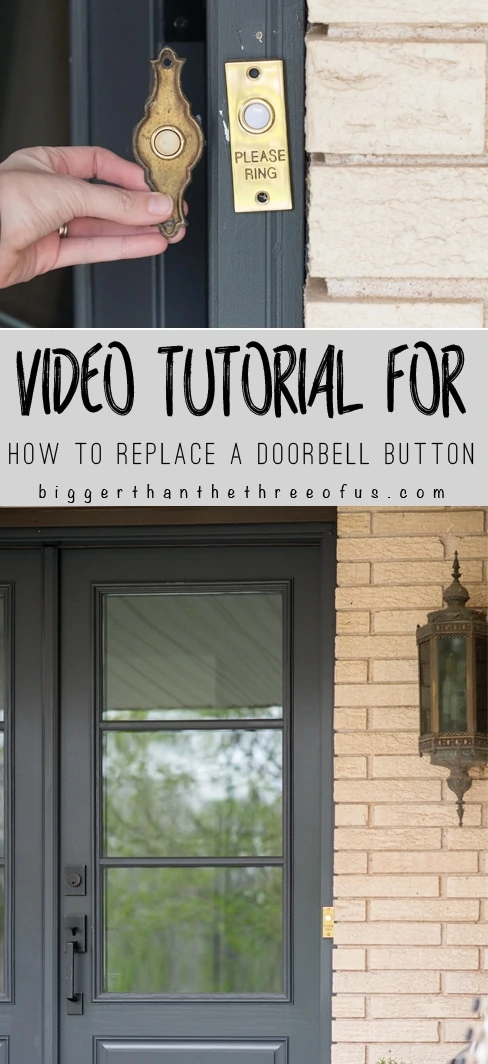 Update your front door space by replacing the doorbell button. 