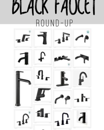 Wall mount black faucets, three hole black bathroom faucets and more! Come on over and see this black faucet roundup!