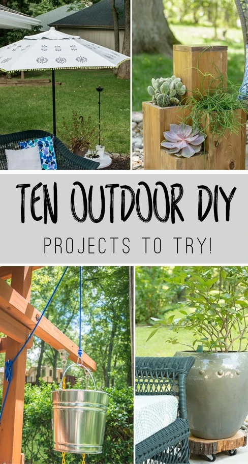 10 Patio Projects that will transform your outdoor space. 10 Outdoor DIY Projects