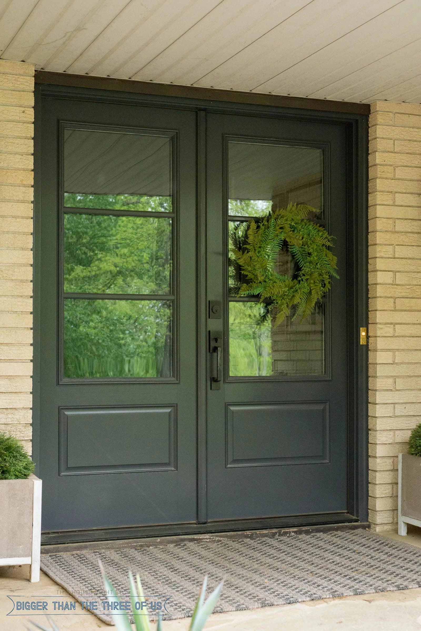 Double glass front doors