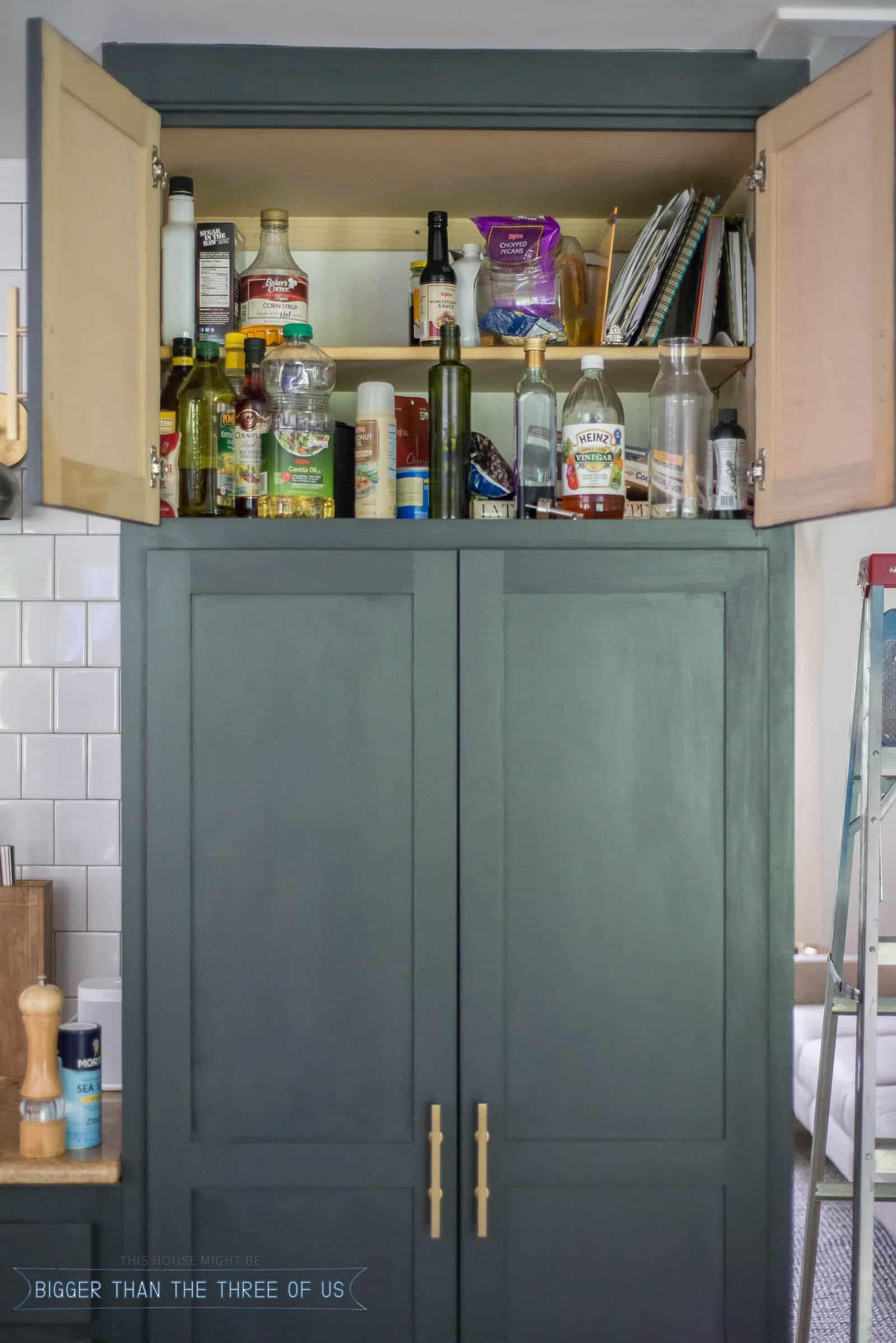 Pull Out Shelves Kitchen Organization - Bigger Than the Three of Us