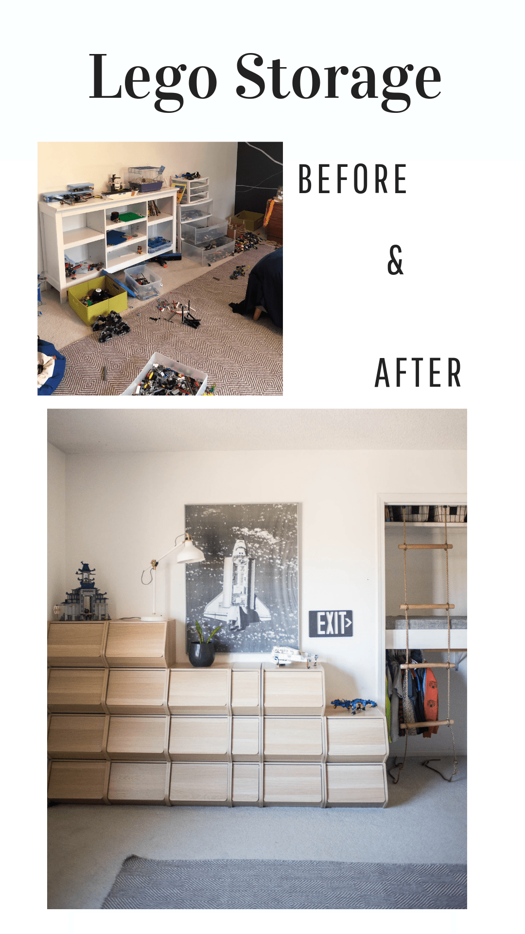 Before and after lego storage