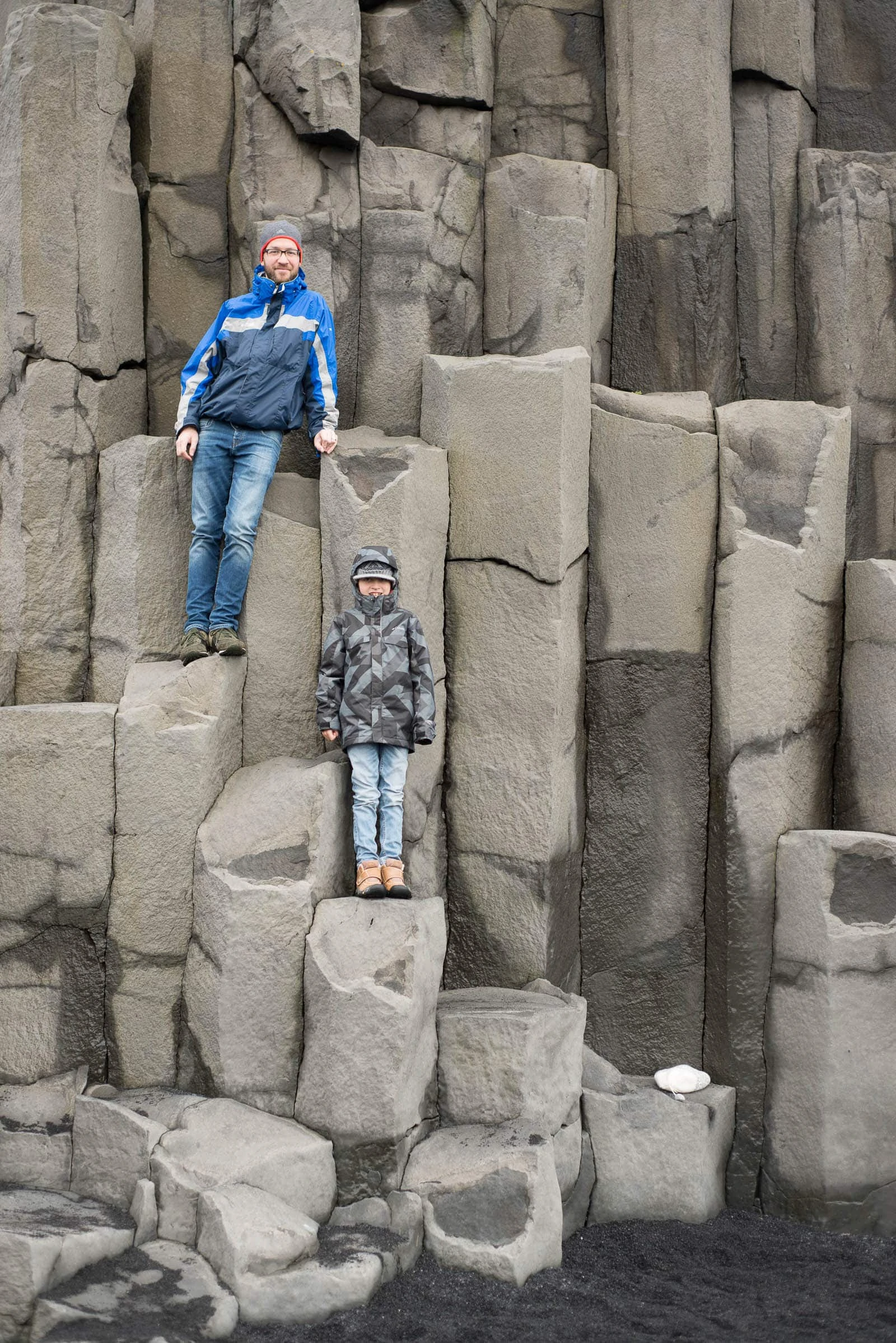 lava formations on beach in Iceland 