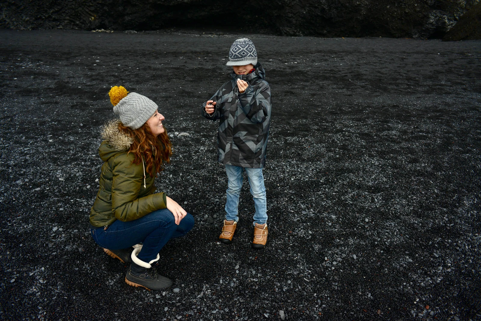 Black sand beach in Iceland 