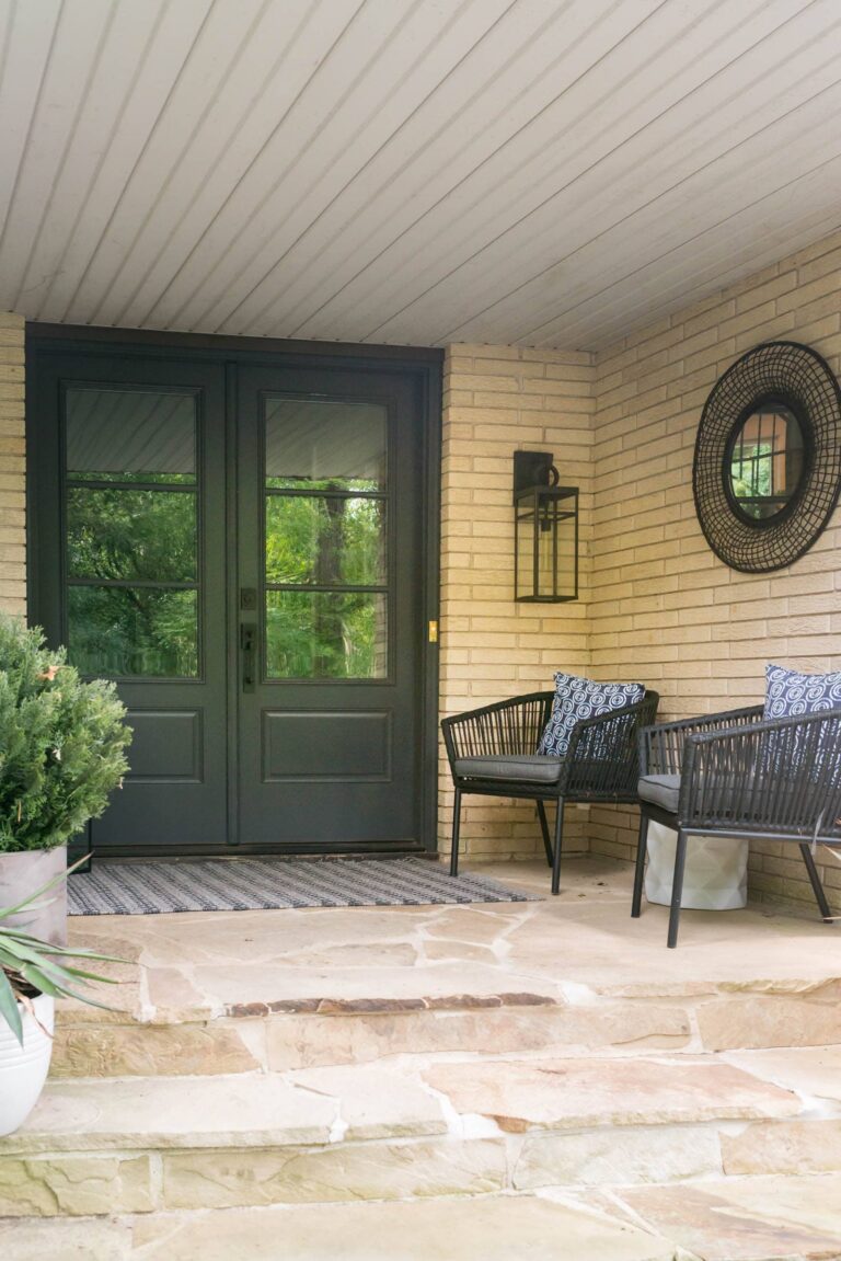 Modern Front Porch Ideas and My Before/After Covered Porch