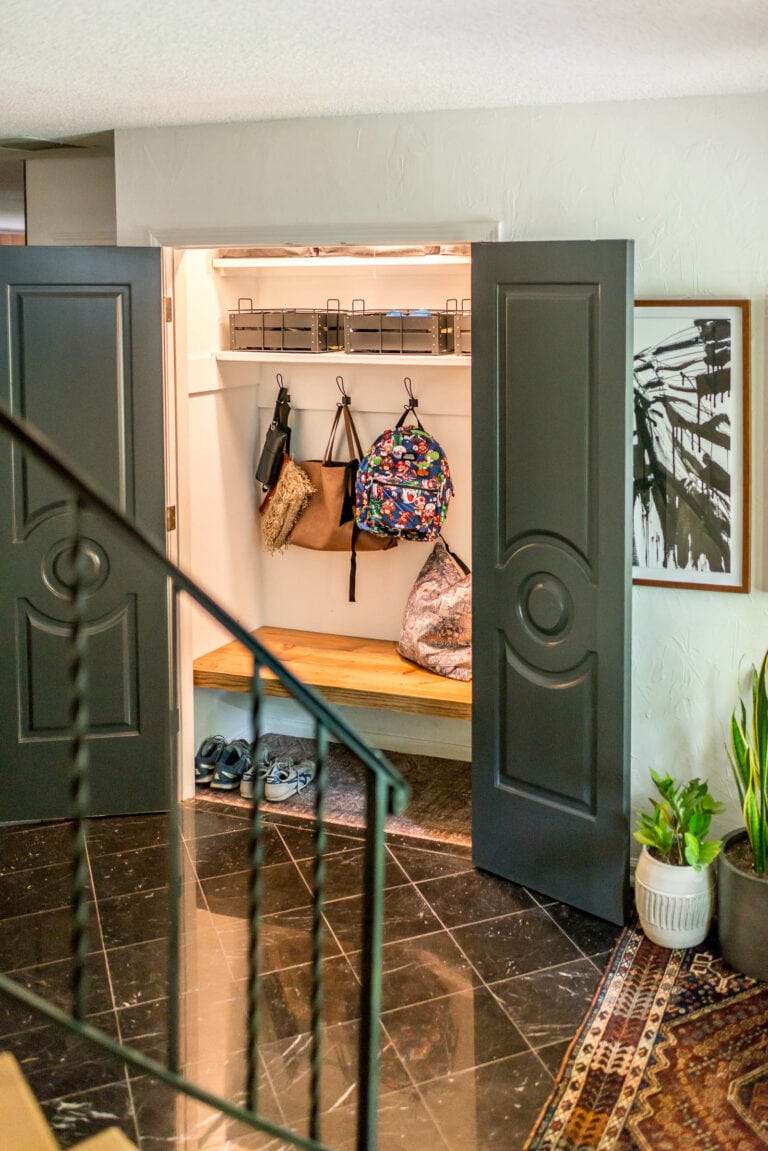 Entryway Coat Closet Makeover 4 Of 4 Bigger Than The Three Of Us