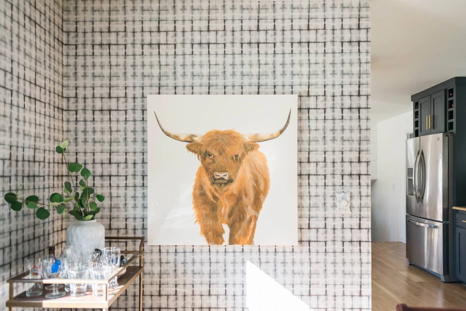 highland cow painting on canvas