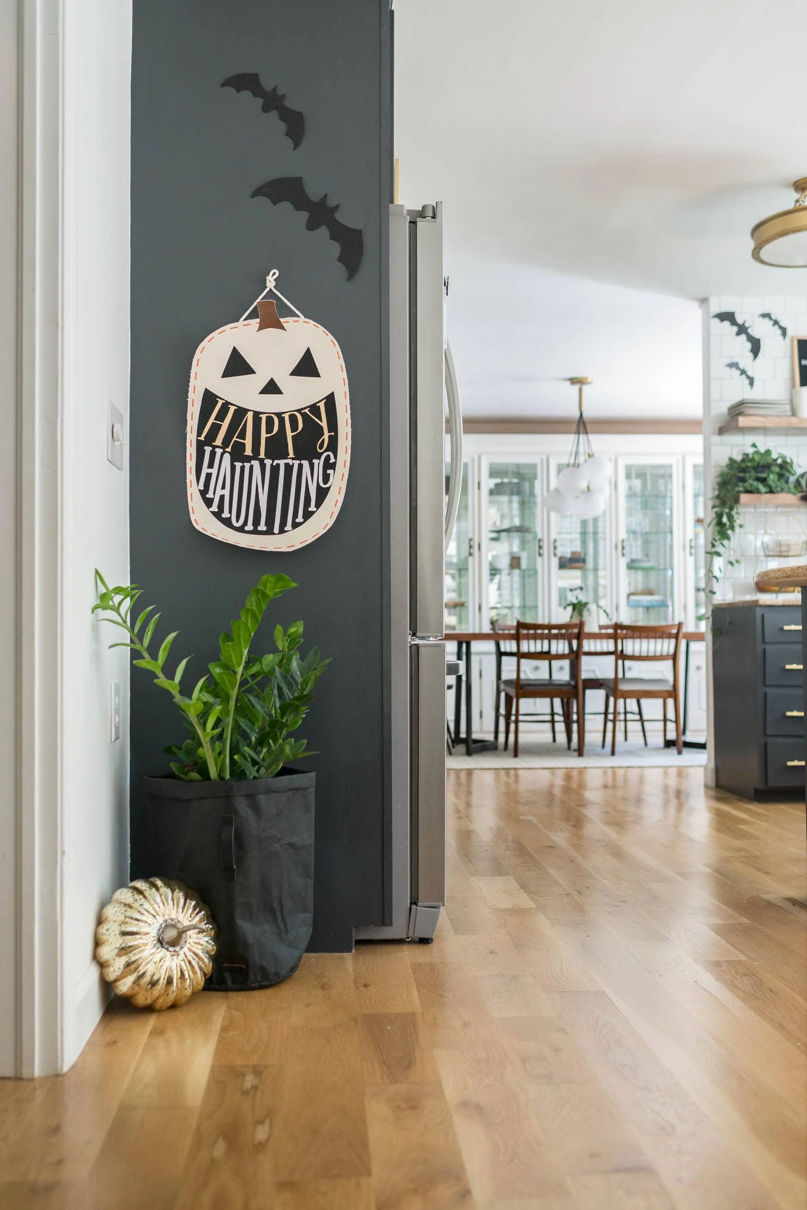 Pops of halloween in the kitchen