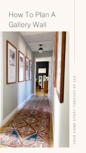 Gallery wall in hallway with family photos
