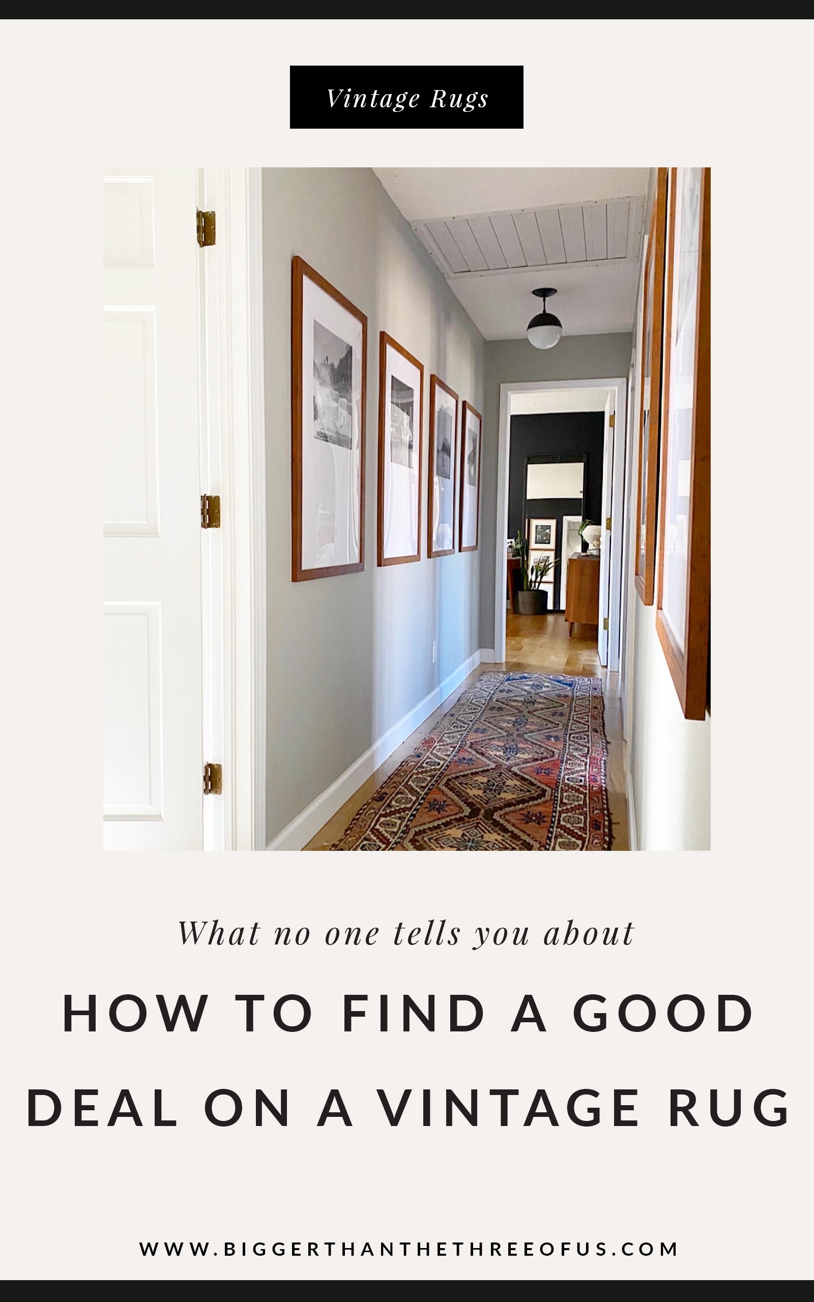 Where to Buy Affordable Vintage Rugs Bigger Than the Three of Us