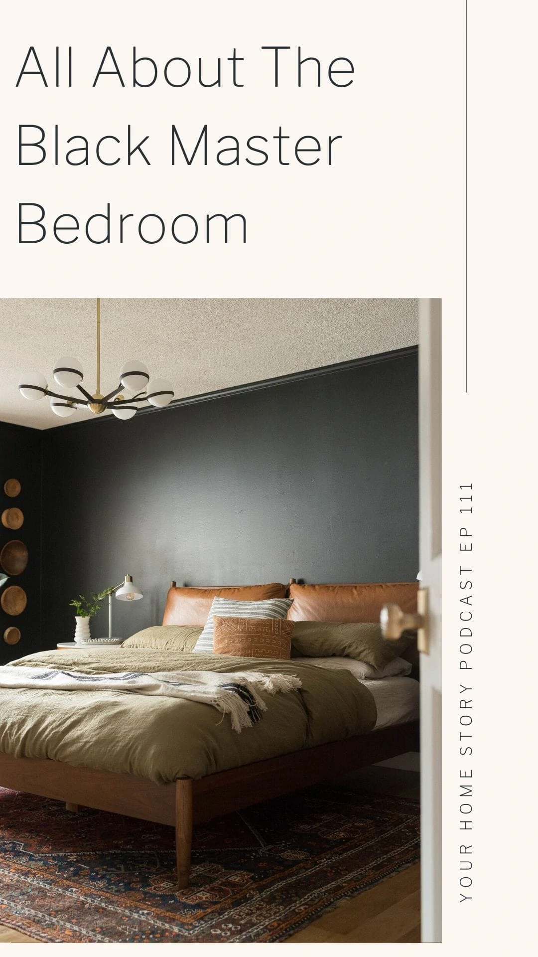 Black master bedroom design podcast 