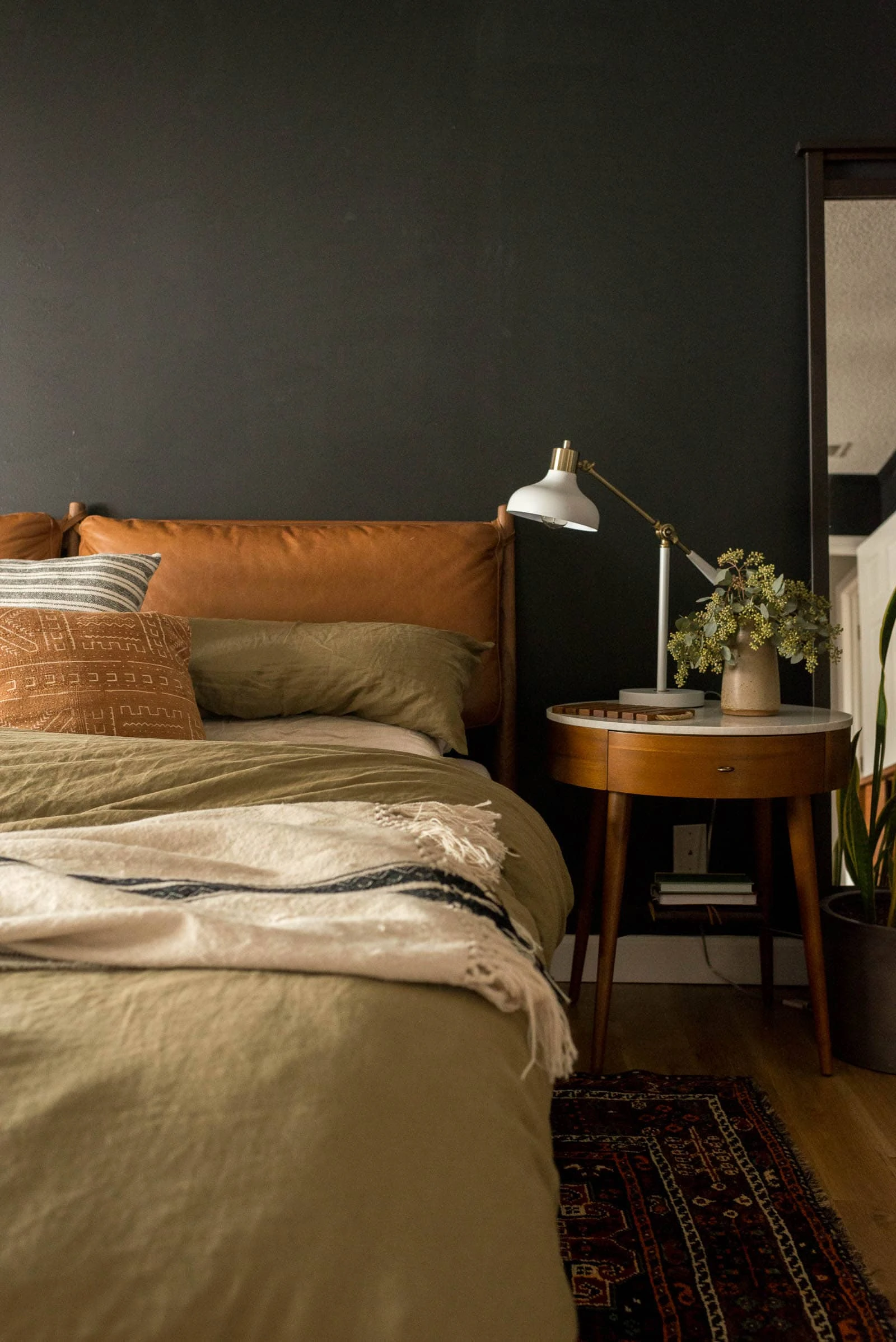 West elm bed and nightstands