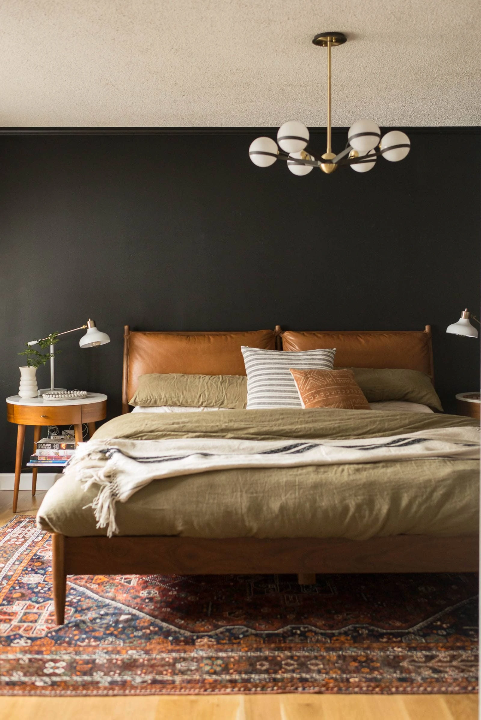 Leather West Elm bed