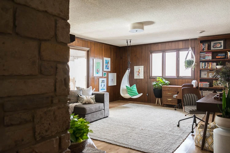 Design, Make, & Live: Playrooms... featuring a playroom with paneling, wood flooring, etc. 