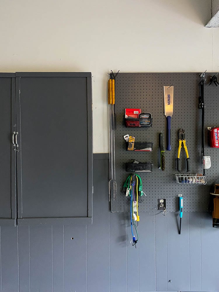 garage wall color idea two toned walls 
