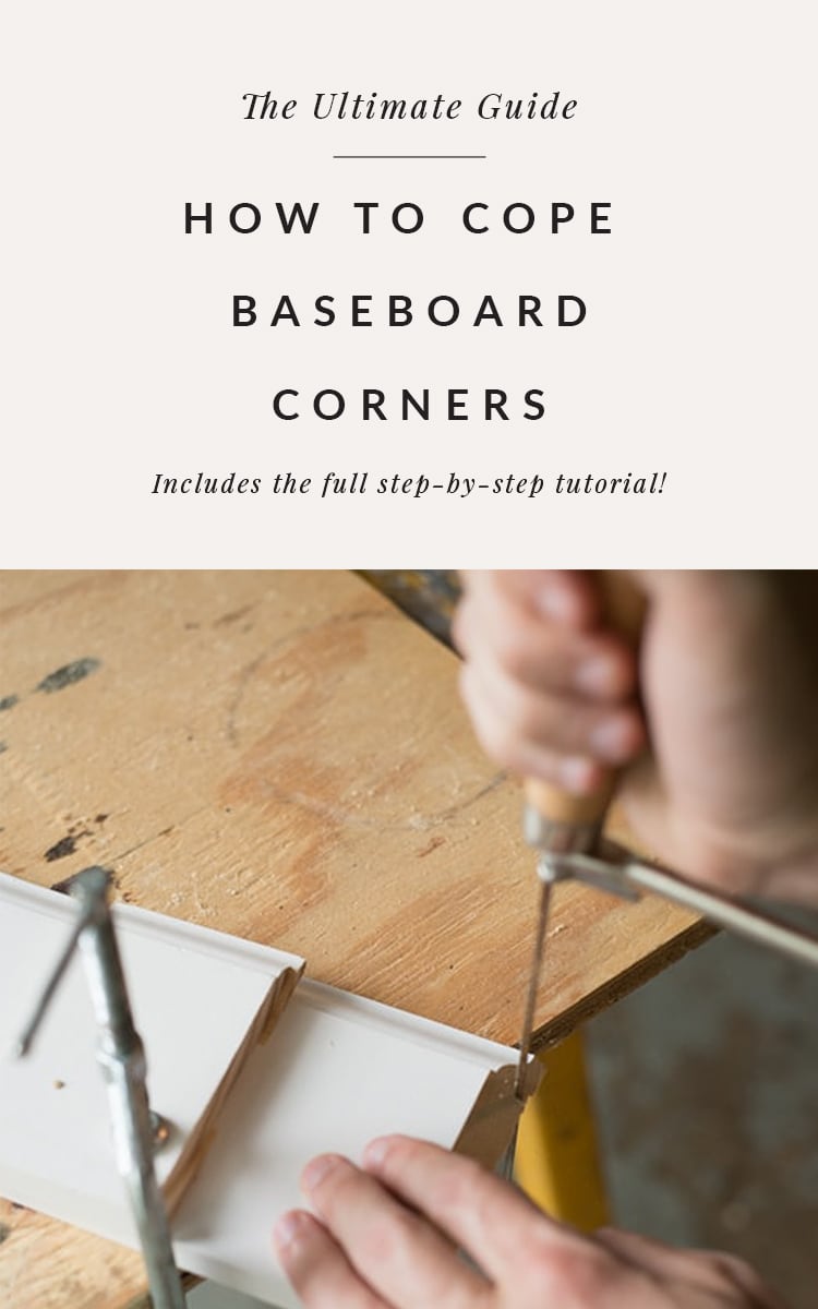 Coping saw store baseboard