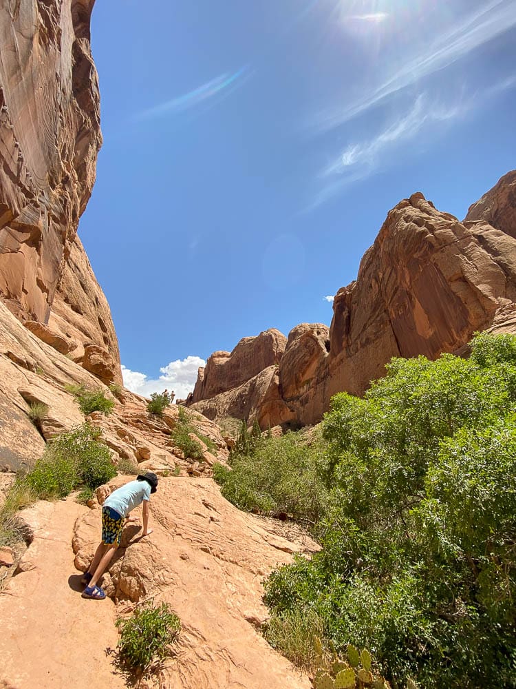 Hiking the Mill Creek Trail in Moab, Utah Bigger Than the Three of Us