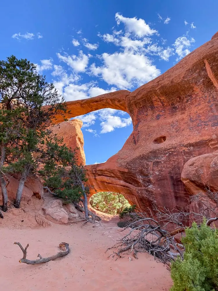 Double O Arch in Arches National Park